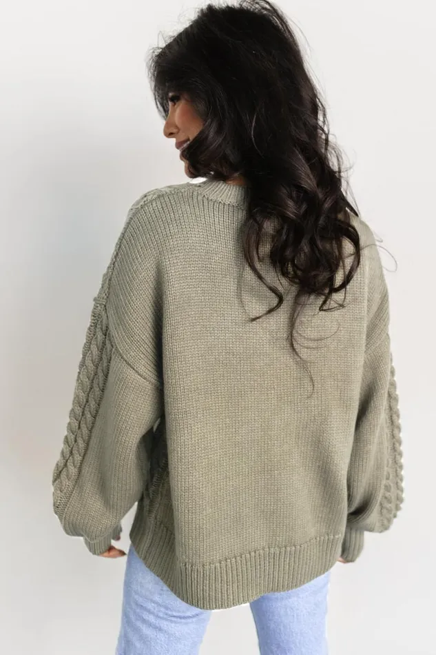 Women Mona Knit Sweater Olive Baltic Born Sweaters Women Mona Knit Sweater Olive Baltic Born Sweaters