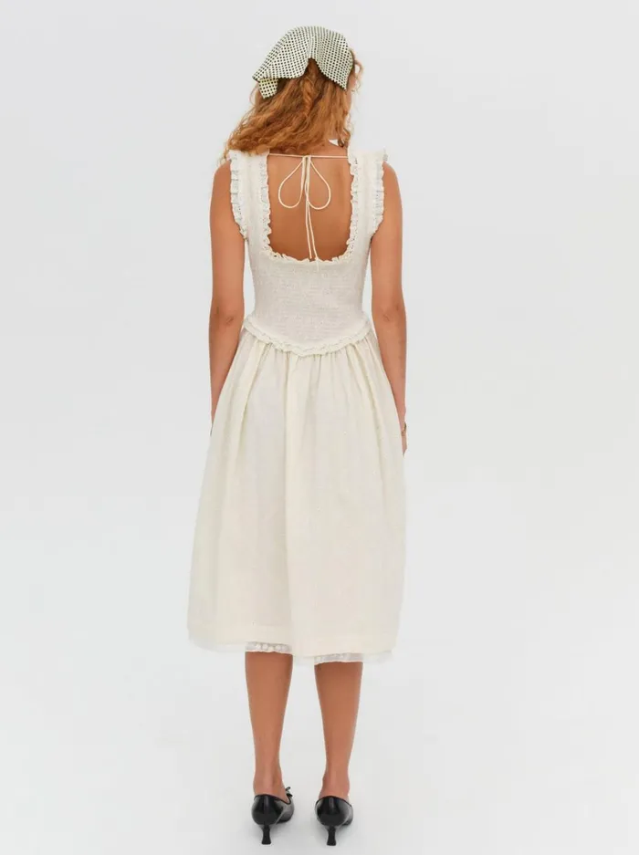 Women Morgan Midi Dress Beige For Love and Lemons Dresses Women Morgan Midi Dress Beige For Love and Lemons Dresses