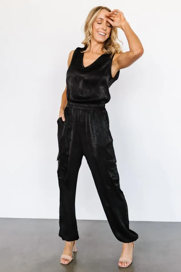 Women Nichols Sleeveless Jumpsuit Black Baltic Born Jumpsuits and Rompers