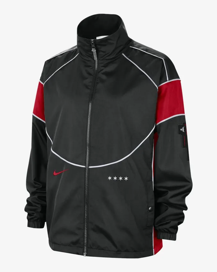 Women Nike All Clothing Chicago Bulls Swoosh Fly 202324 City Edition Blackuniversity Redwhiteblack