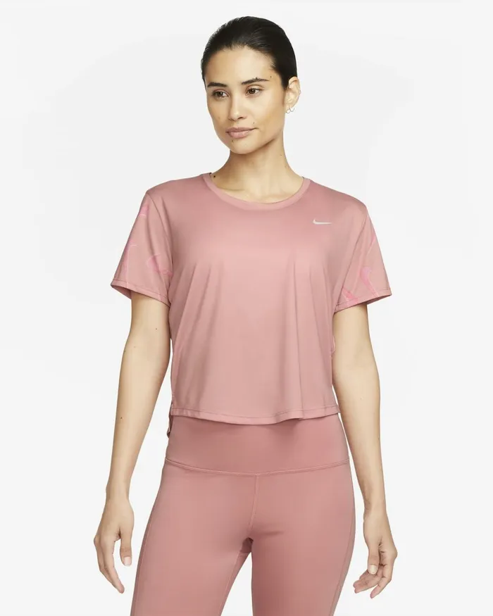 Women Nike All Clothing DriFIT Swoosh Red Stardust