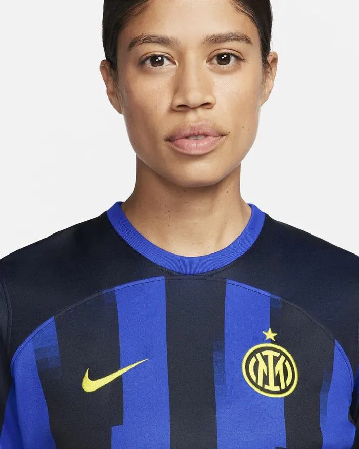 Women Nike All Clothing Inter Milan 202324 Stadium Home Lyon Blueblackvibrant Yellow