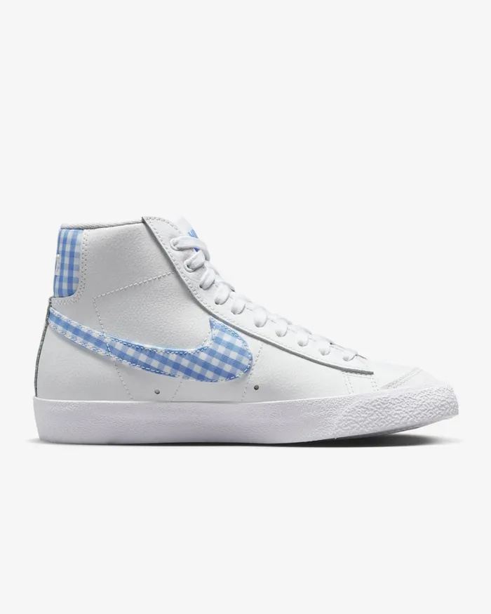 Women Nike All Shoes Blazer Mid 03977 Whiteuniversity Blue