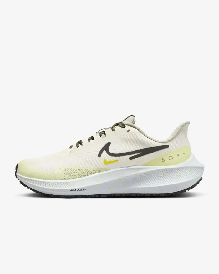 Women Nike All Shoes Pegasus Shield Pale Ivoryneutral Oliveluminous Greenblack