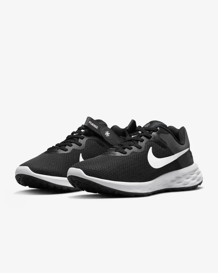 Women Nike All Shoes Revolution 6 FlyEase Blackdark Smoke Greycool Greywhite