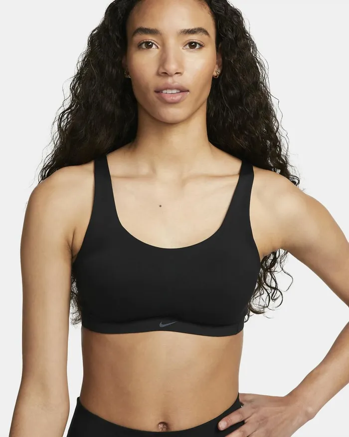Women Nike Sports Bras Alate Coverage Blackblackcool Grey