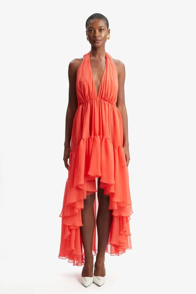 Women Occasion Dresses Bardot Leona High Low Ruffle Dress In Fire Red Fire Red Women Occasion Dresses Bardot Leona High Low Ruffle Dress In Fire Red Fire Red