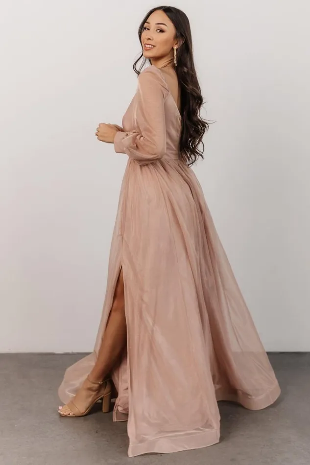 Women Octavia Shimmer Gown Blush Baltic Born Embellished and Sequined Women Octavia Shimmer Gown Blush Baltic Born Embellished and Sequined