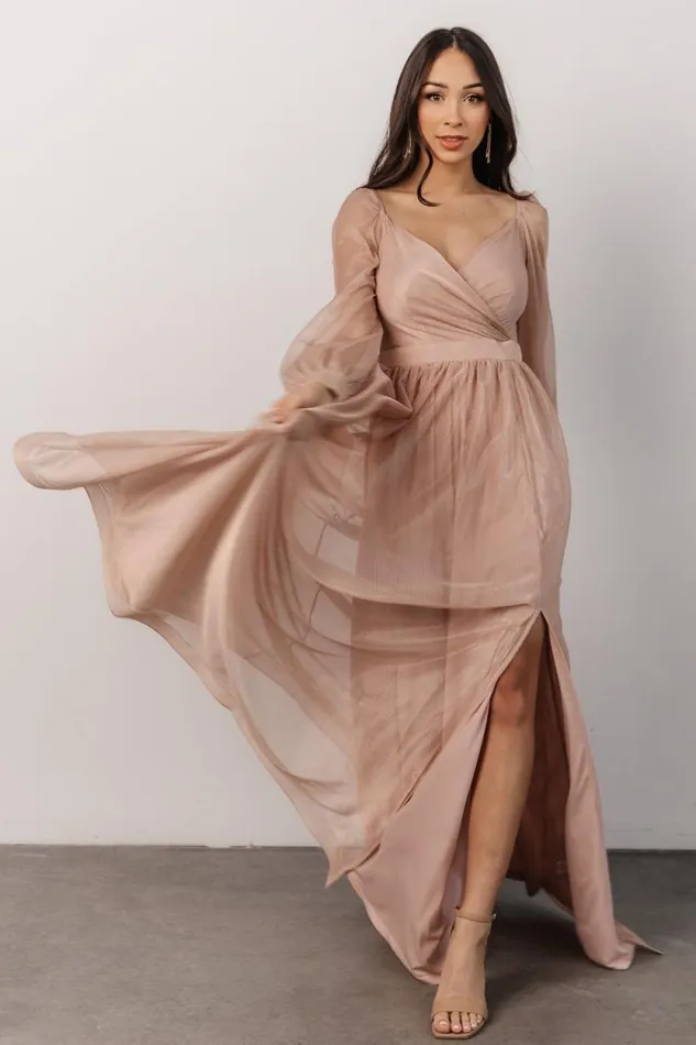 Women Octavia Shimmer Gown Blush Baltic Born Embellished and Sequined Women Octavia Shimmer Gown Blush Baltic Born Embellished and Sequined