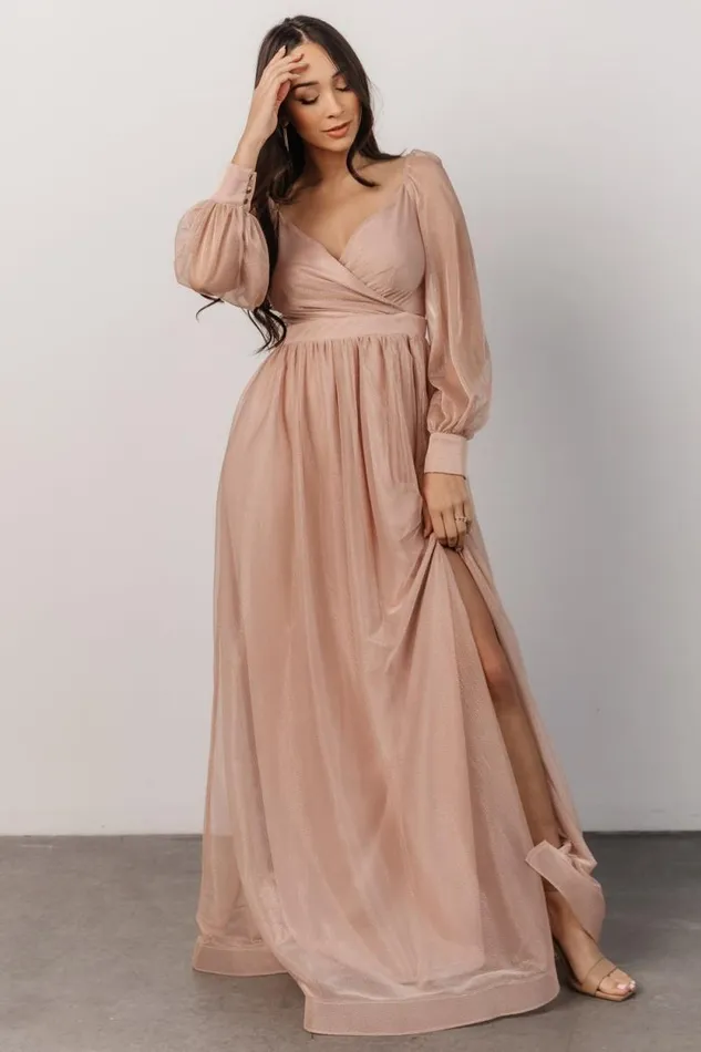Women Octavia Shimmer Gown Blush Baltic Born Embellished and Sequined Women Octavia Shimmer Gown Blush Baltic Born Embellished and Sequined