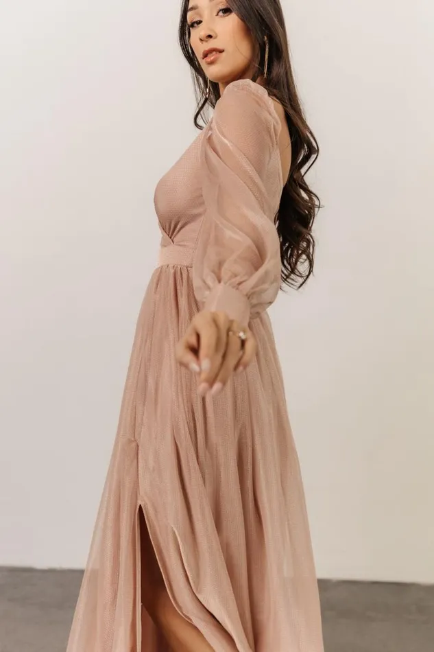 Women Octavia Shimmer Gown Blush Baltic Born Embellished and Sequined Women Octavia Shimmer Gown Blush Baltic Born Embellished and Sequined