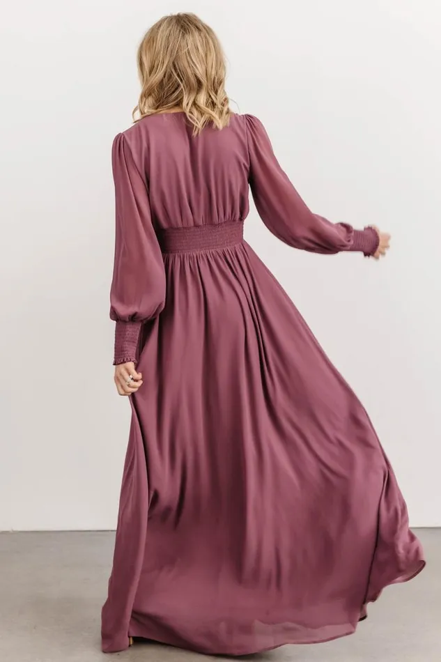Women Olivia Maxi Dress Vintage Plum Baltic Born Bump Friendly Women Olivia Maxi Dress Vintage Plum Baltic Born Bump Friendly