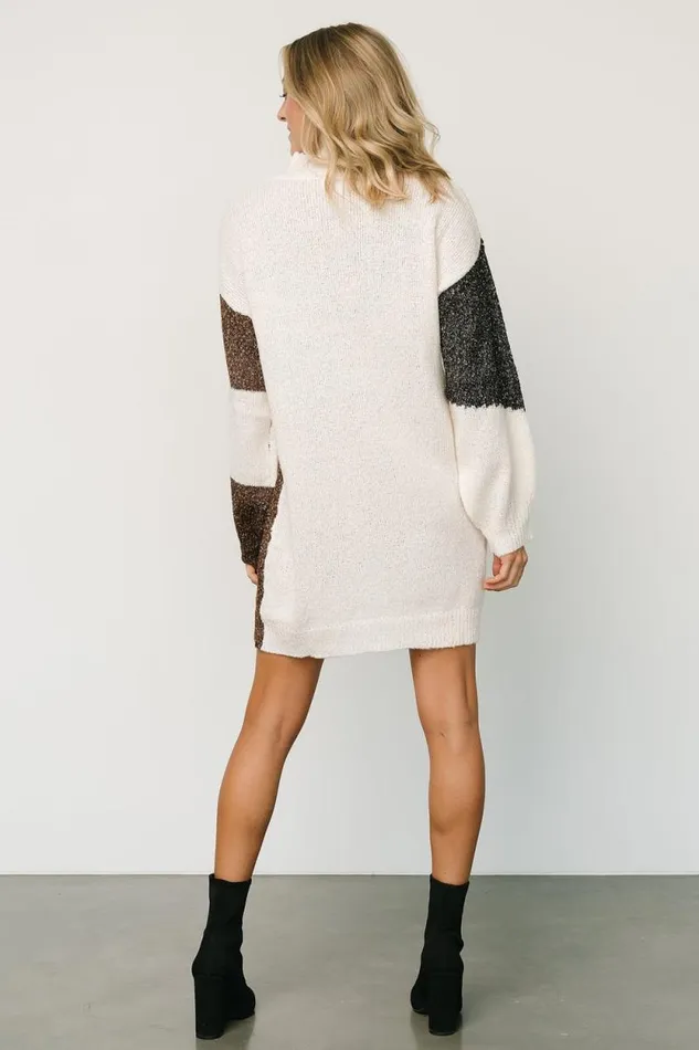 Women Omaha Sweater Dress Ivory Camel Baltic Born Short Dresses Women Omaha Sweater Dress Ivory Camel Baltic Born Short Dresses