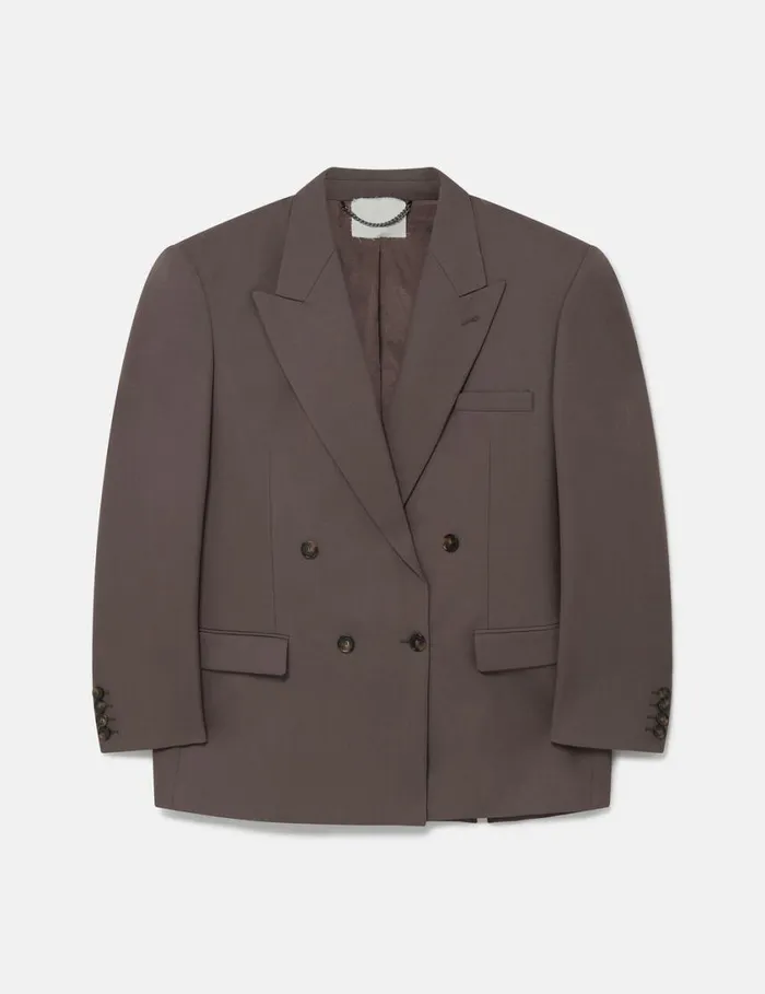 Women Oversized DoubleBreasted Blazer Taupe Brown Stella McCartney Coats And Jackets