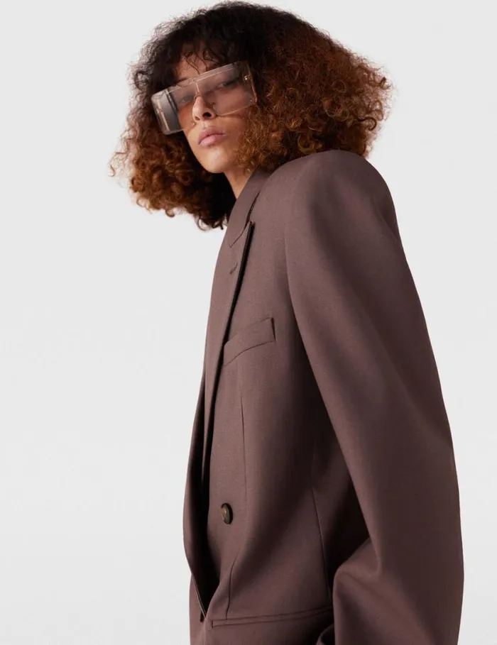 Women Oversized DoubleBreasted Blazer Taupe Brown Stella McCartney Coats And Jackets Women Oversized DoubleBreasted Blazer Taupe Brown Stella McCartney Coats And Jackets