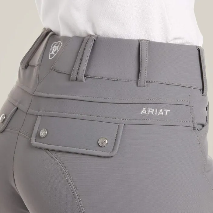 Women Pants and Shorts Ariat Tri Factor Grip Knee Patch Breech Plum Grey