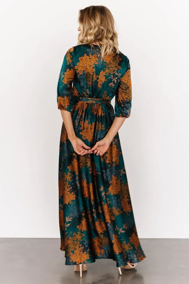 Women Paula Satin Maxi Dress Jade Multi Baltic Born Maxi Dresses Women Paula Satin Maxi Dress Jade Multi Baltic Born Maxi Dresses
