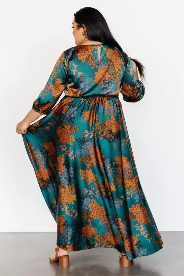 Women Paula Satin Maxi Dress Jade Multi Baltic Born Maxi Dresses Women Paula Satin Maxi Dress Jade Multi Baltic Born Maxi Dresses