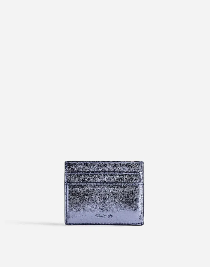 Women Pouches and Wallets Madewell The Card Case Lilac Metallic