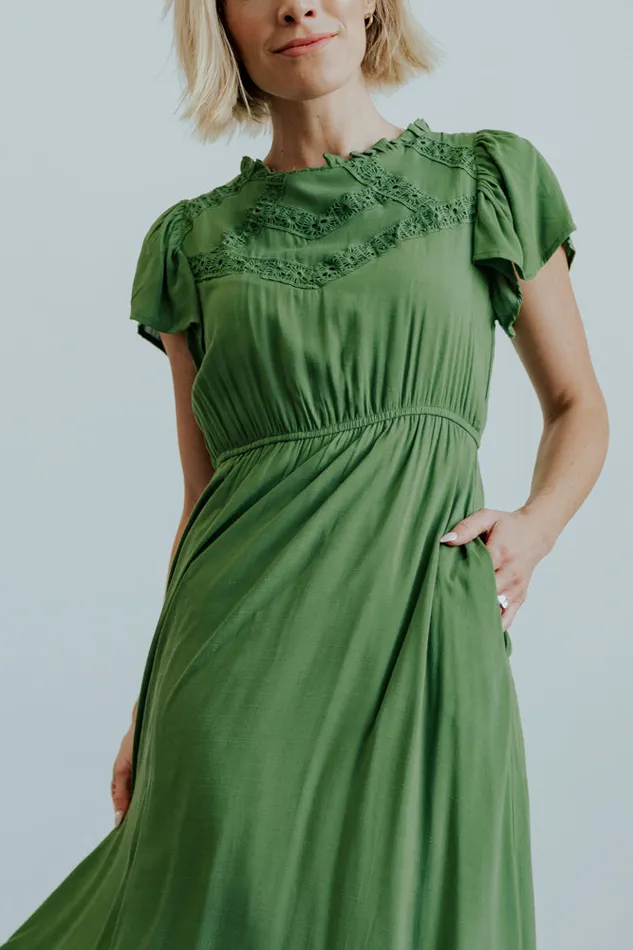 Women Prestyn Midi Dress Green Baltic Born Midi Dresses Women Prestyn Midi Dress Green Baltic Born Midi Dresses