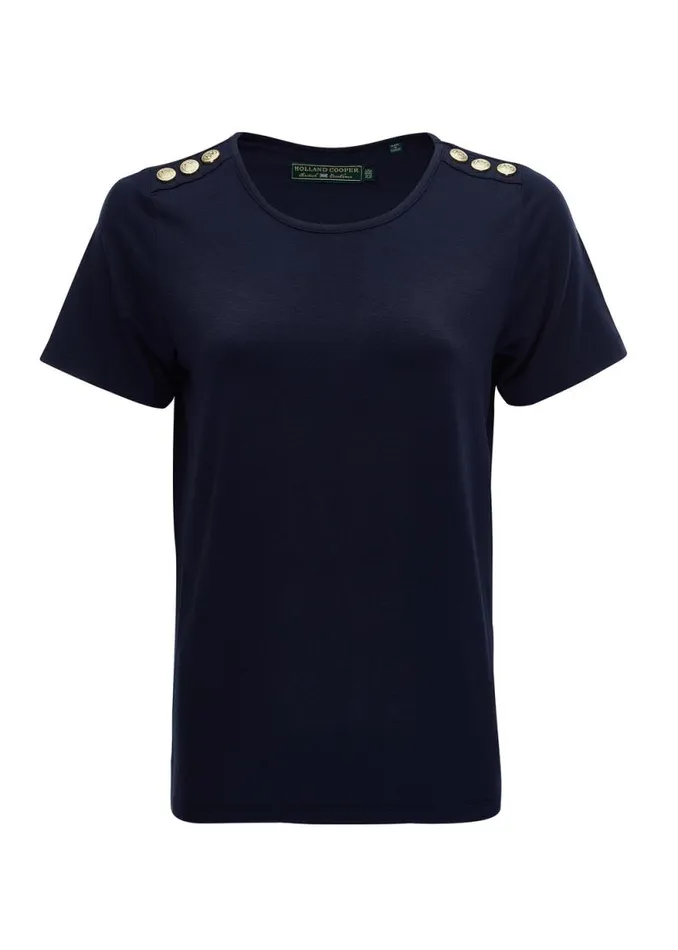 Women Relax Fit Crew Neck Tee Ink Navy Holland Cooper Tops Women Relax Fit Crew Neck Tee Ink Navy Holland Cooper Tops