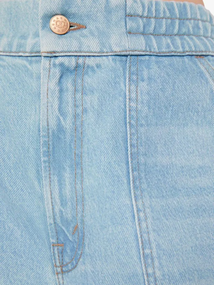 Women Relaxed Mother Denim SNACKS The Tasty Utility Short Cuff Blue lightpastel