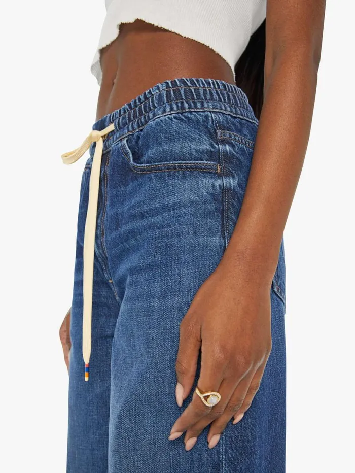 Women Relaxed Mother Denim The Drawn Tagger Sneak Blue dark