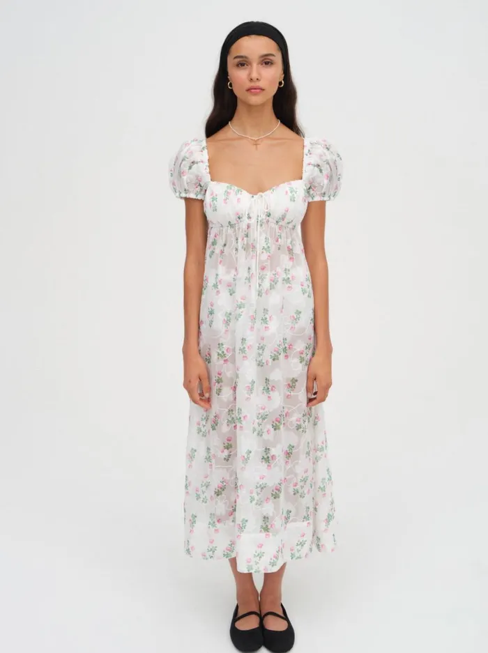 Women Remi Midi Dress White For Love and Lemons Dresses
