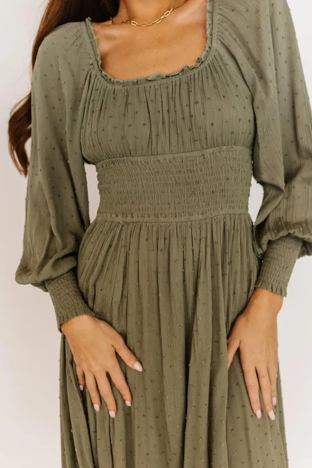 Women Renata Dot Maxi Dress Dusty Olive Baltic Born Maxi Dresses Women Renata Dot Maxi Dress Dusty Olive Baltic Born Maxi Dresses