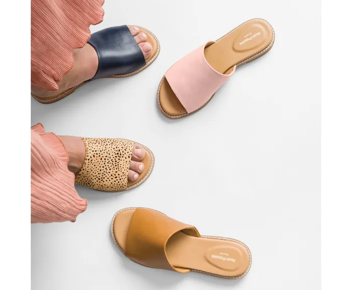 Women Sandals Hush Puppies Lexi Slide Pale Rose Leather