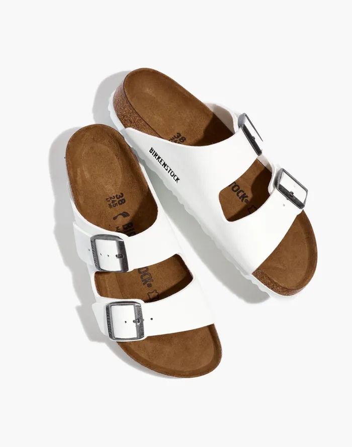 Women Sandals Madewell Birkenstock Arizona Sandals In BirkoFlor White