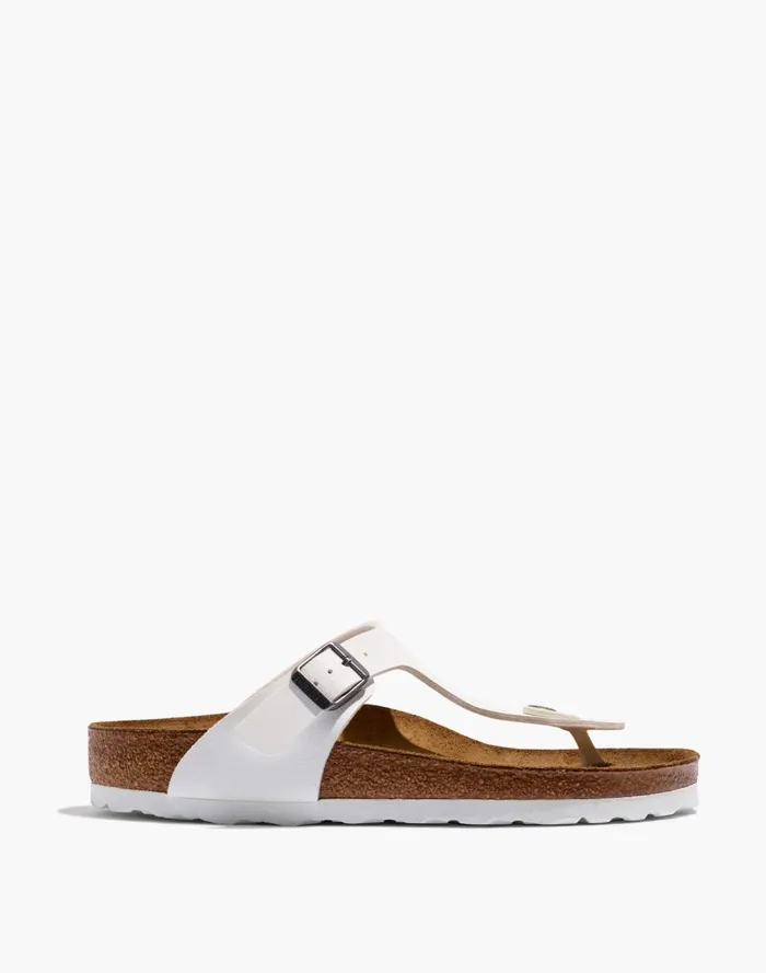Women Sandals Madewell Birkenstock Gizeh Sandals In BirkoFlor White