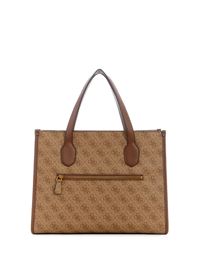Women Satchel GUESS Latte Logo Silvana Small Tote Bag Women Satchel GUESS Latte Logo Silvana Small Tote Bag