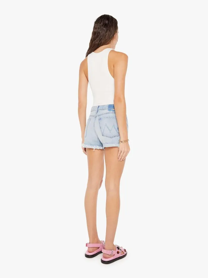 Women Shorts Mother Denim The Proper Short Blue lightpastel