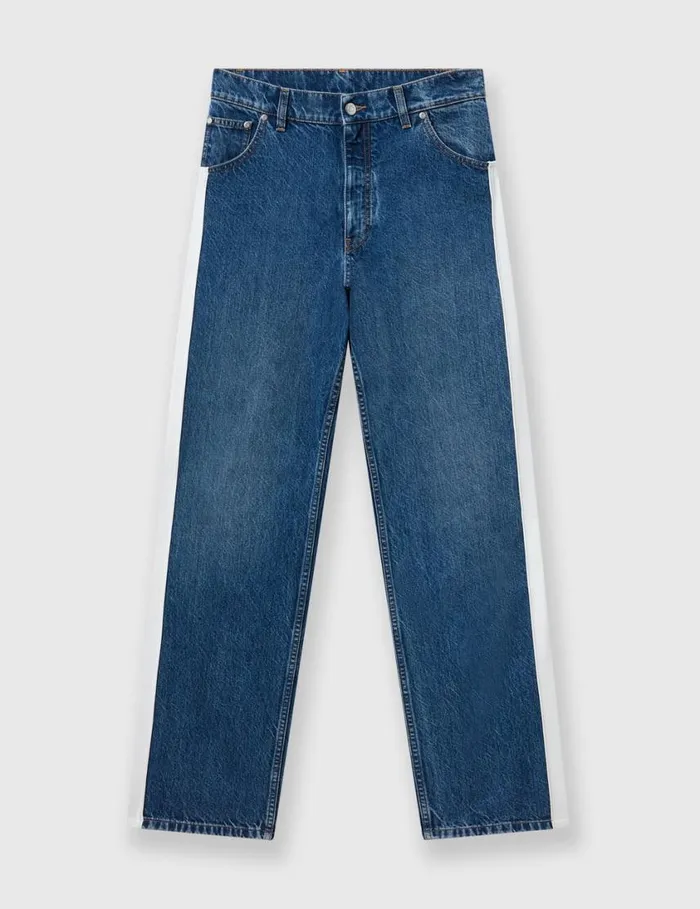Women Side Stripe StraightLeg Jeans Blue Stella McCartney Pants And Shorts