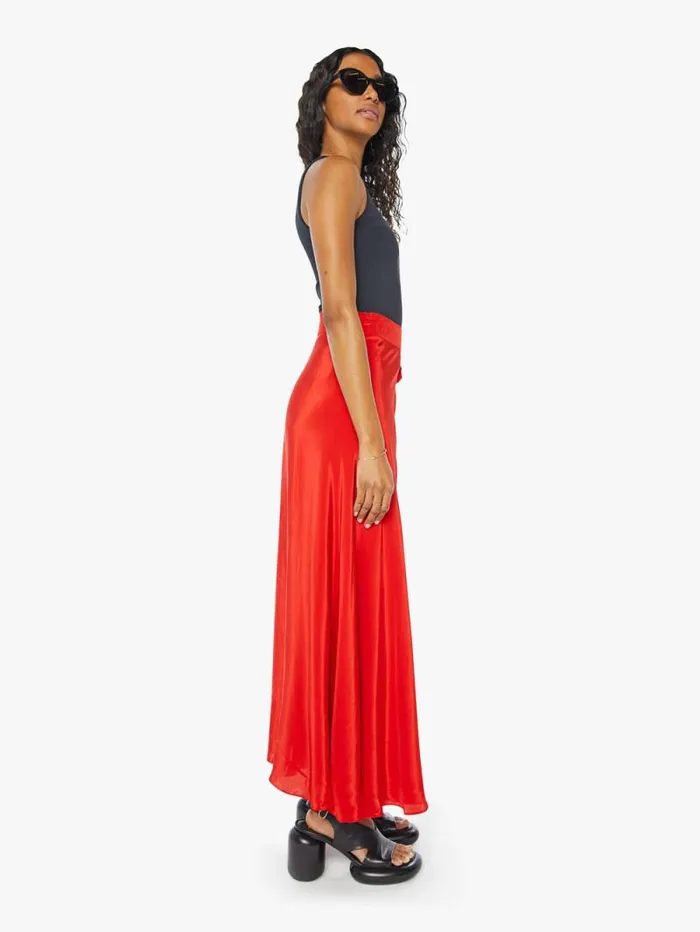 Women Skirts and Dresses Mother Denim Luna Wrap Skirt Red