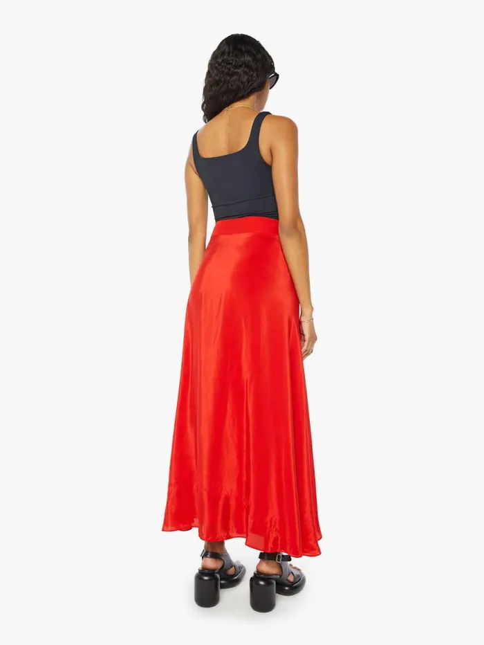 Women Skirts and Dresses Mother Denim Luna Wrap Skirt Red