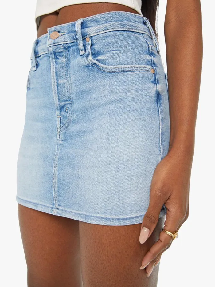 Women Skirts and Dresses Mother Denim The Vagabond Mini Skirt Blue lightpastel