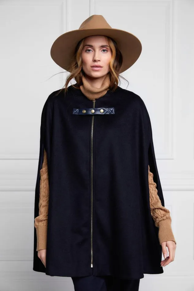Women Slim Cape Soft Navy Holland Cooper Capes