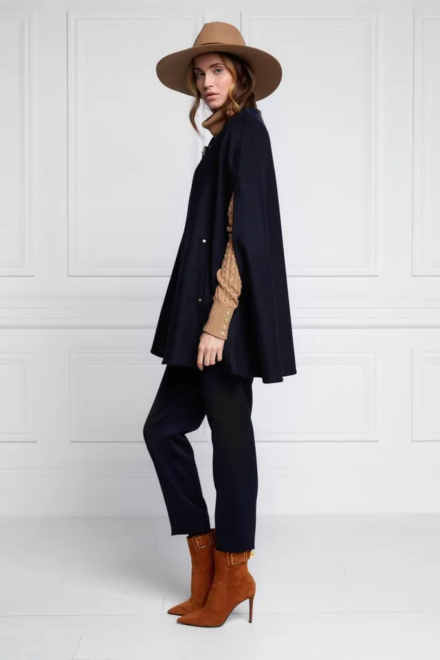 Women Slim Cape Soft Navy Holland Cooper Capes