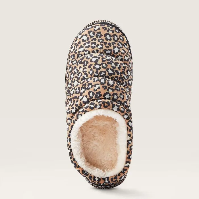 Women Slippers Ariat Crius Clog Slipper Tan Leopard Print