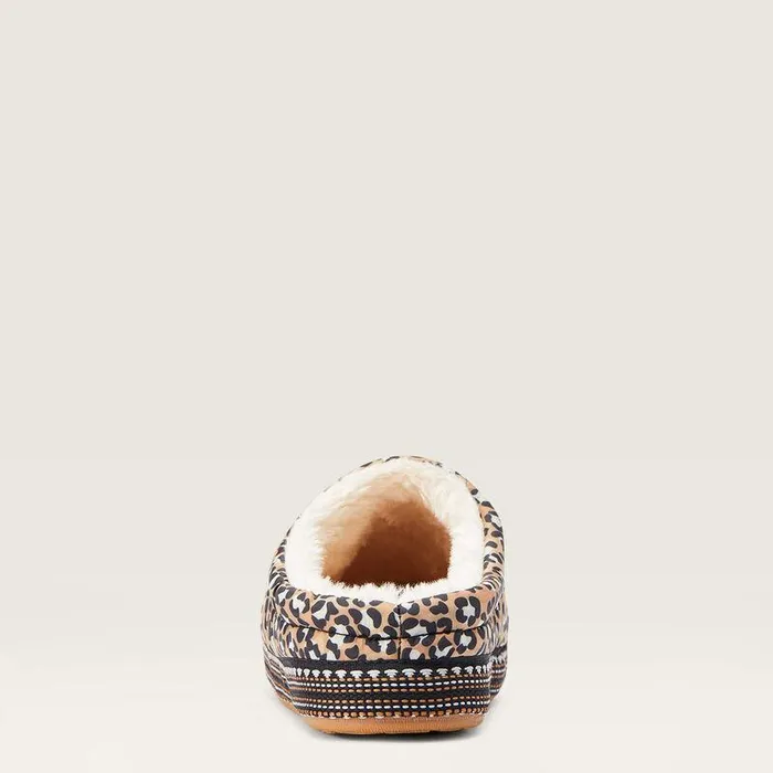 Women Slippers Ariat Crius Clog Slipper Tan Leopard Print