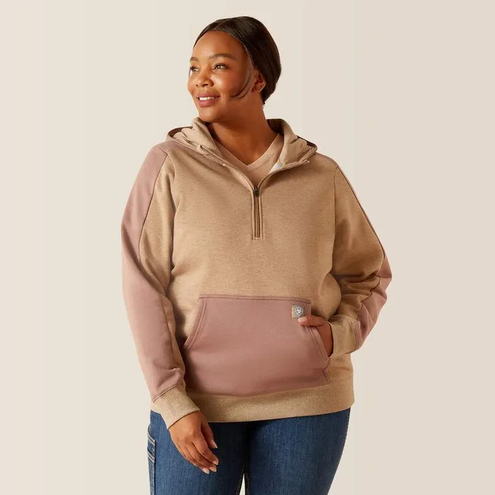 Women Sweatshirts and Hoodies Ariat Rebar Colorblocked 12 Zip Hoodie Oatmeal Heatherantler Women Sweatshirts and Hoodies Ariat Rebar Colorblocked 12 Zip Hoodie Oatmeal Heatherantler
