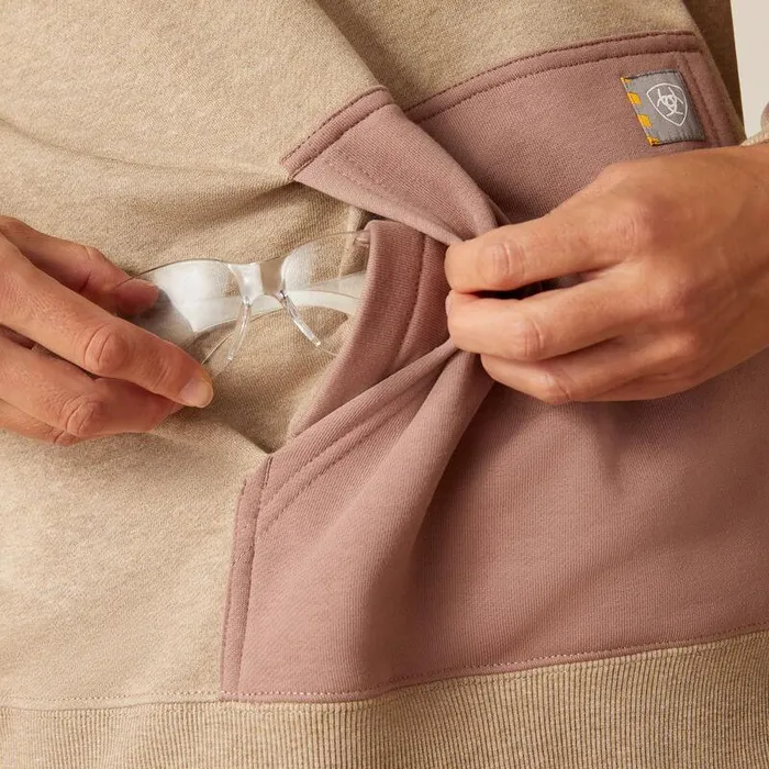 Women Sweatshirts and Hoodies Ariat Rebar Colorblocked 12 Zip Hoodie Oatmeal Heatherantler Women Sweatshirts and Hoodies Ariat Rebar Colorblocked 12 Zip Hoodie Oatmeal Heatherantler