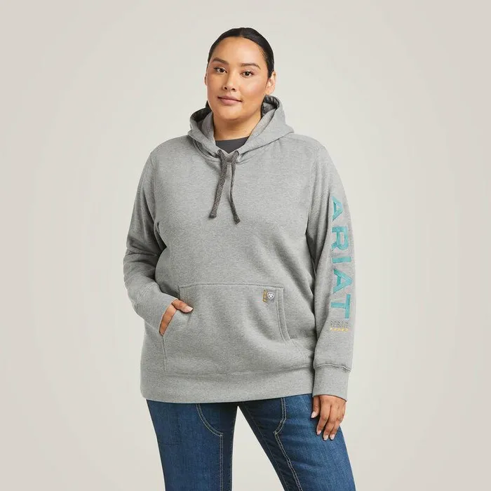 Women Sweatshirts and Hoodies Ariat Rebar Graphic Hoodie Heather Grey