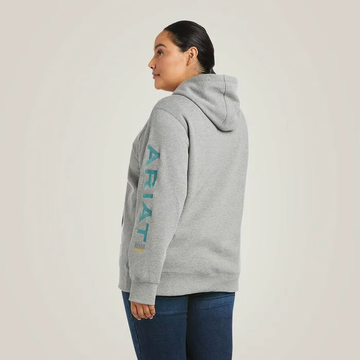 Women Sweatshirts and Hoodies Ariat Rebar Graphic Hoodie Heather Grey