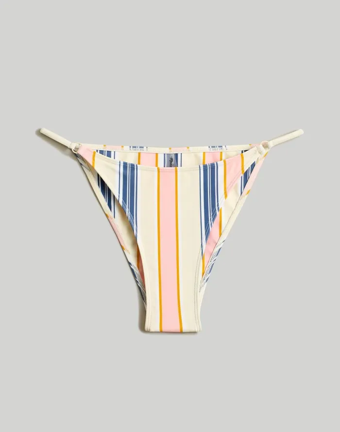 Women Swim Madewell Madewell X OOKIOH Goa Bikini Bottom In Cabana Stripe Cabana Stripe