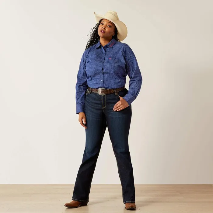 Women TShirts and Tops Ariat Team Kirby Stretch Shirt Cobalt Geo Women TShirts and Tops Ariat Team Kirby Stretch Shirt Cobalt Geo