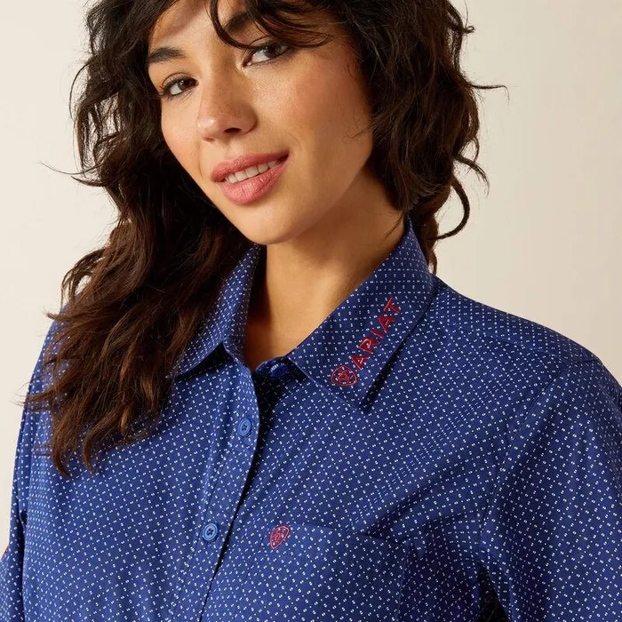 Women TShirts and Tops Ariat Team Kirby Stretch Shirt Cobalt Geo Women TShirts and Tops Ariat Team Kirby Stretch Shirt Cobalt Geo