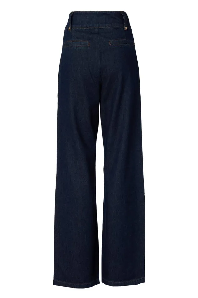 Women Tailored Wide Leg Jean Deep Indigo Holland Cooper Jeans